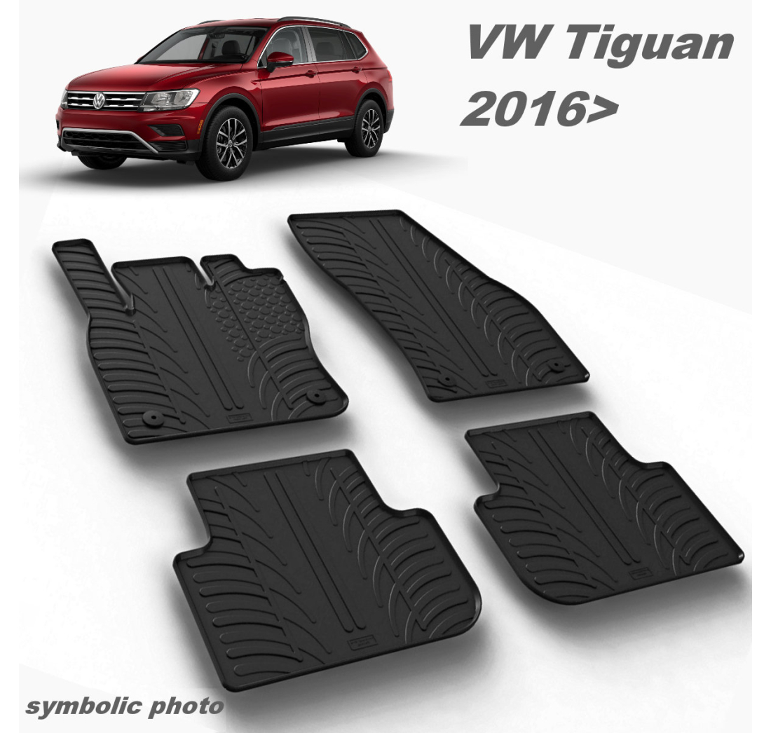 GUMENI AUTO TEPISI ZA VW TIGUAN - KOMPLET PREDNJI I ZADNJI